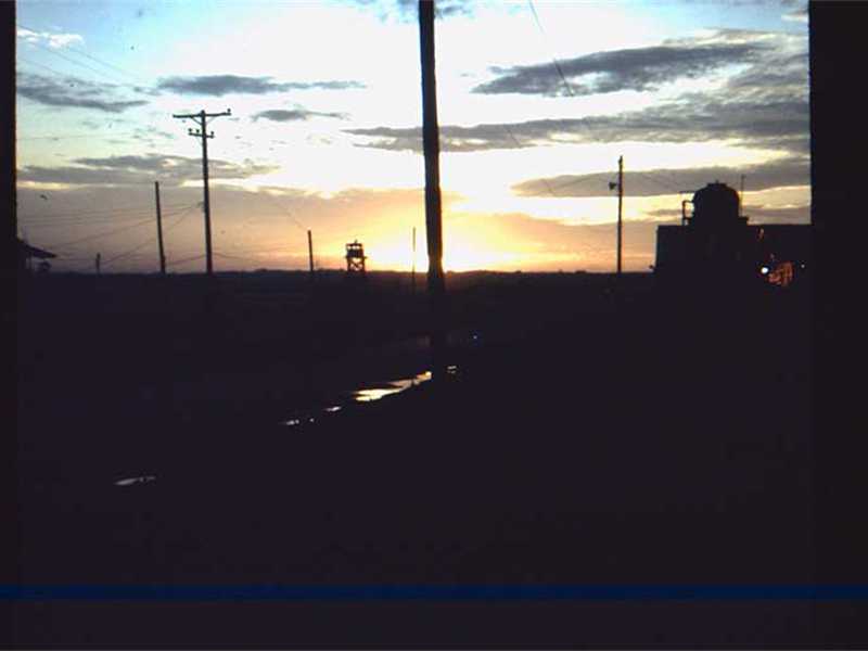 Sunrise at 90th Replacement (Long Binh) just before 2 rockets slammed into morning
assembly area. Luckily no one was in the area at the time. During the morning assembly
the CO spoke to us and said that was “Charlie, welcoming you to NAM.
Sunrise at 90th Replacement (Long Binh) just before 2 rockets slammed into morning
assembly area. Luckily no one was in the area at the time. During the morning assembly
the CO spoke to us and said that was “Charlie, welcoming you to NAM.